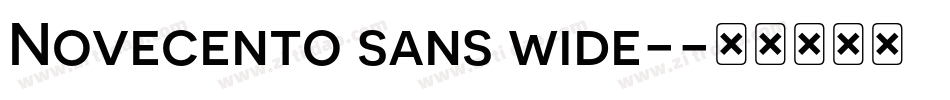 Novecento sans wide-字体转换